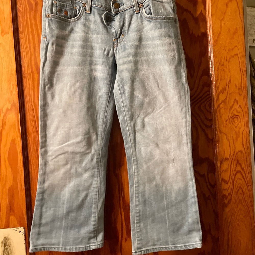 COH cropped jeans.  Low rise, light denim.